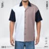 Premium Cuban Shirt – Lavender/Ash White
