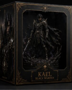 KAEL Black Warden premium statue other view