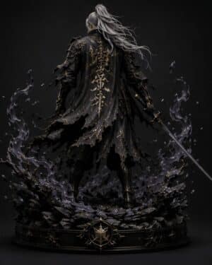 KAGE Shadow Ronin premium statue back view