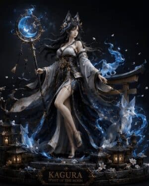 KAGURA Spirit of the Moon premium statue front view