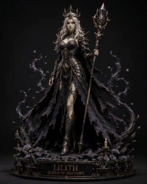 LILITH Queen of Shadows premium statue front view