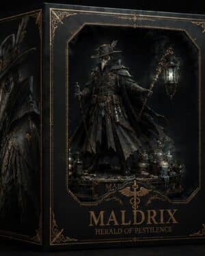 MALDRIX Herald of Pestilence premium statue other view