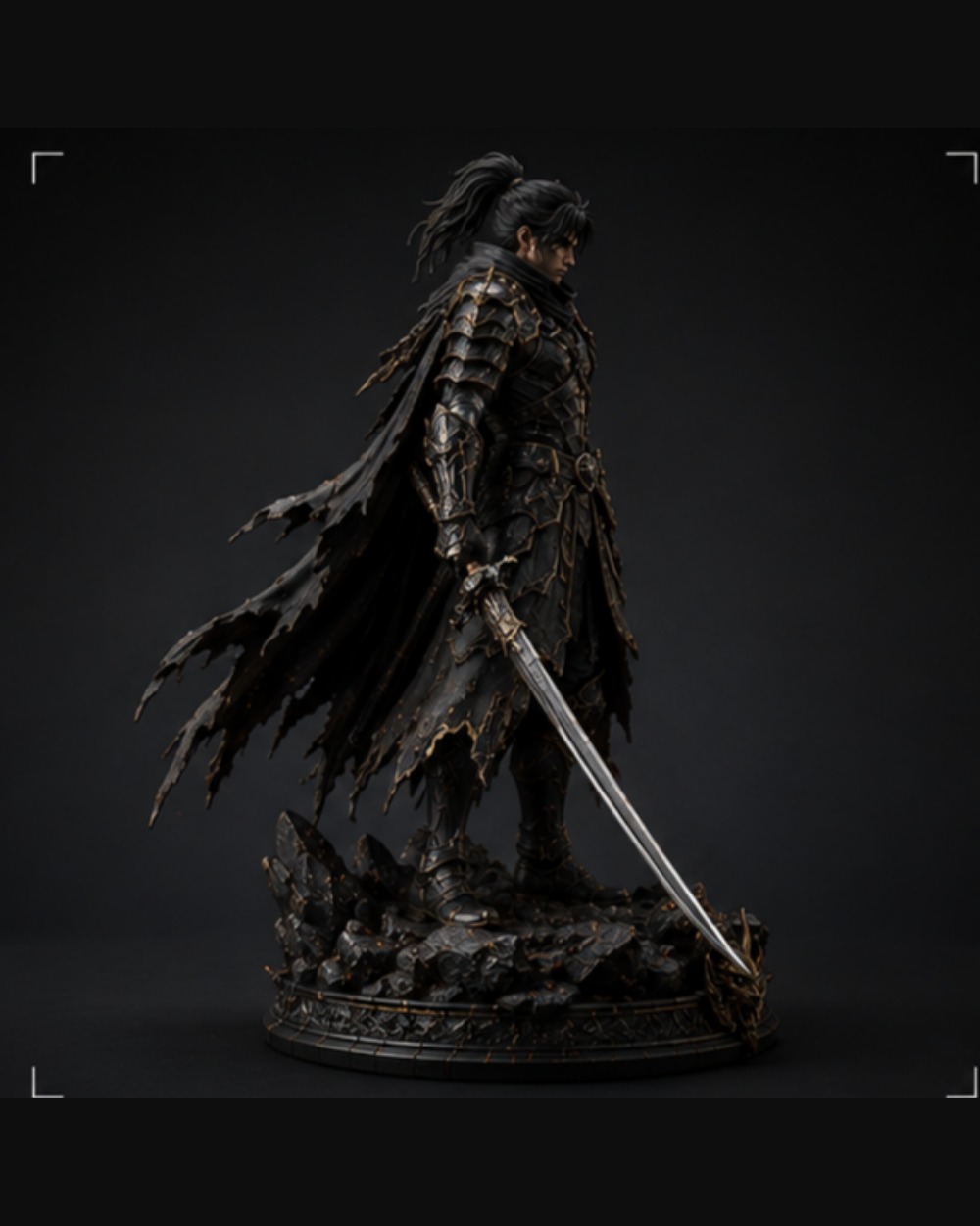 Onyx Blade 1/6 scale premium collectible statue, back view