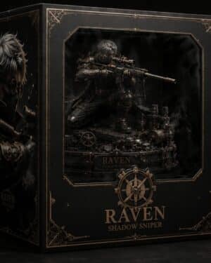RAVEN Shadow Sniper premium statue other view