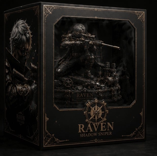 RAVEN Shadow Sniper premium statue other view