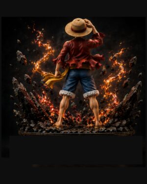 The Crimson Brawler premium 1/6 scale polystone collectible statue, back view