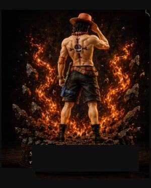 The Flame Fist premium 1/6 scale polystone collectible statue, back view