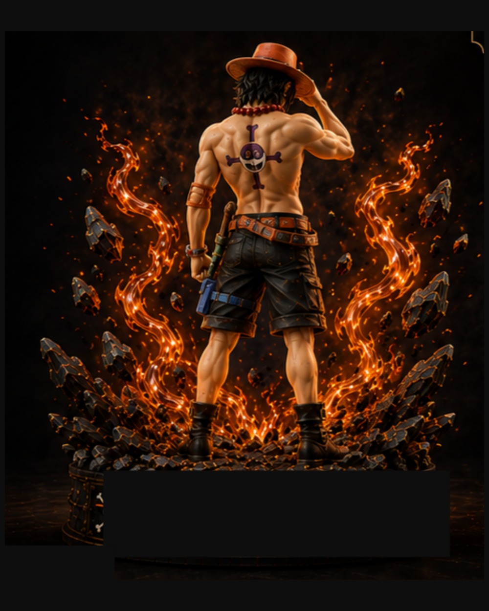 The Flame Fist premium 1/6 scale polystone collectible statue, back view