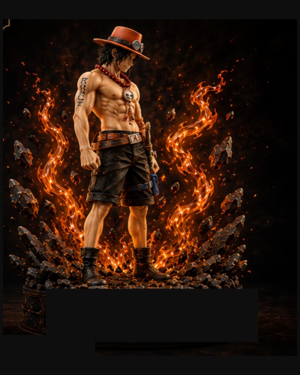 The Flame Fist premium 1/6 scale polystone collectible statue, other side 45-degree view