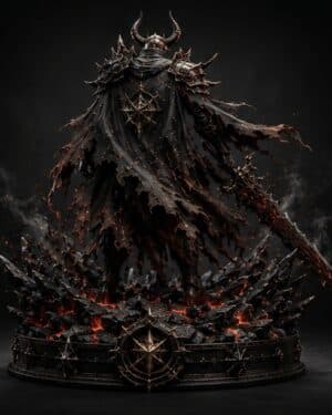 VORAK Iron Tyrant premium statue back view