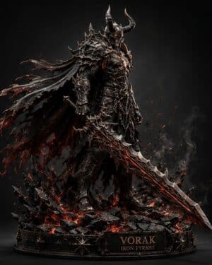 VORAK Iron Tyrant premium statue side view