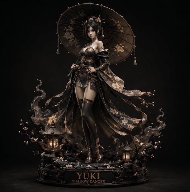 YUKI Shadow Dancer premium statue front view