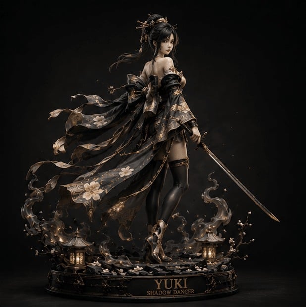 YUKI Shadow Dancer premium statue side view
